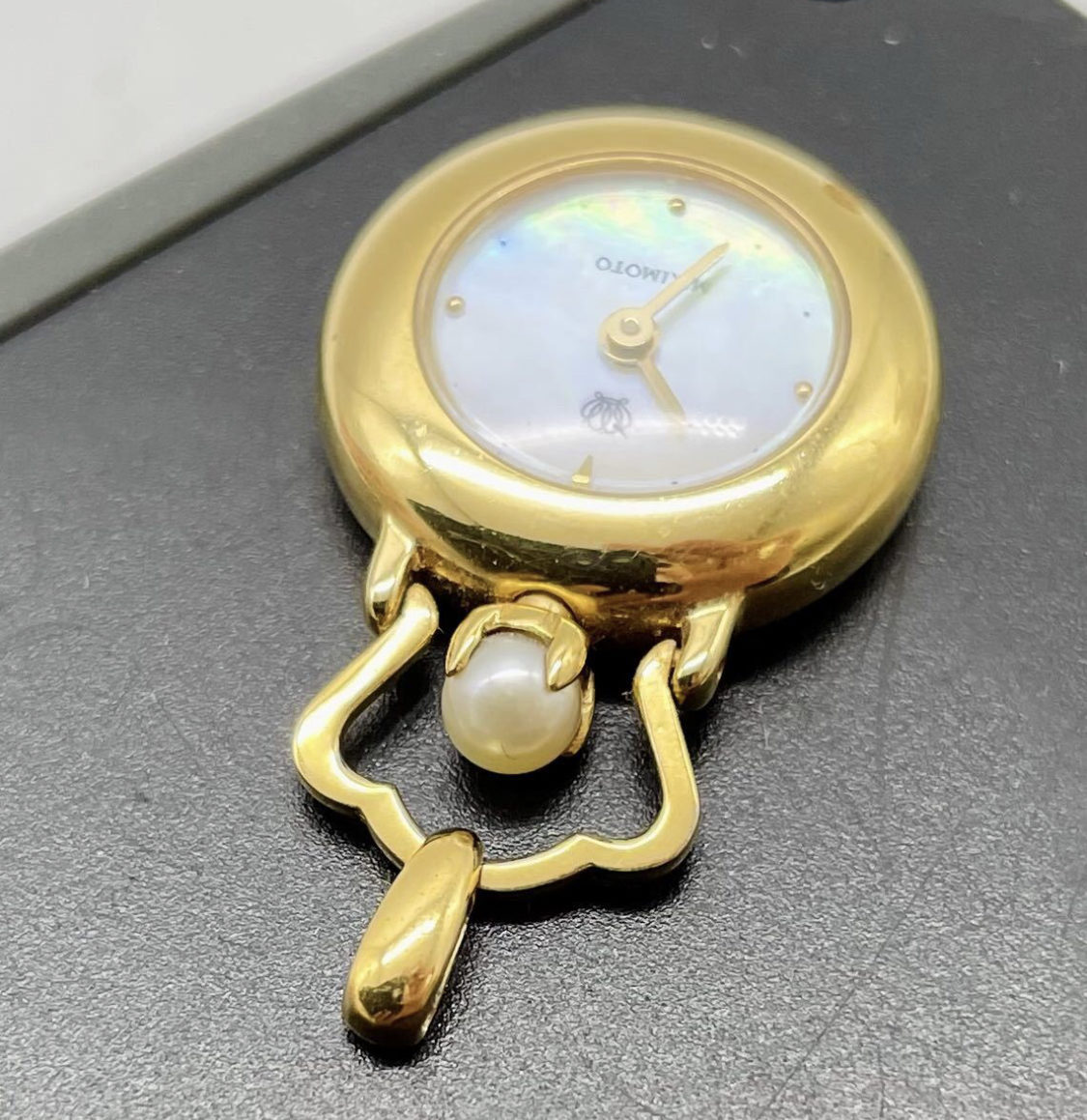 [買取事例 ] MIKIMOTO/ミキモト JAL オリジナル ネックレス型 時計 パール付き シェル文字盤 電池交換済み!! 稼働品