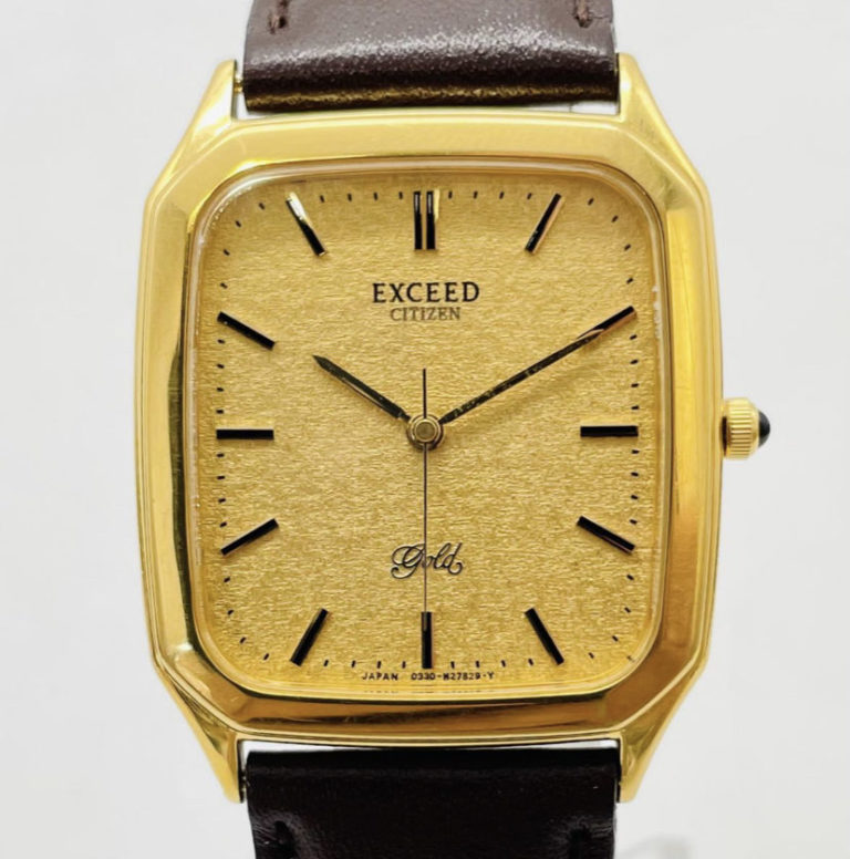 [買取事例 ] 【金無垢】CITIZEN EXCEED gold/シチズン エクシード QZ 18K 750 メンズ腕時計 稼働品 総重量