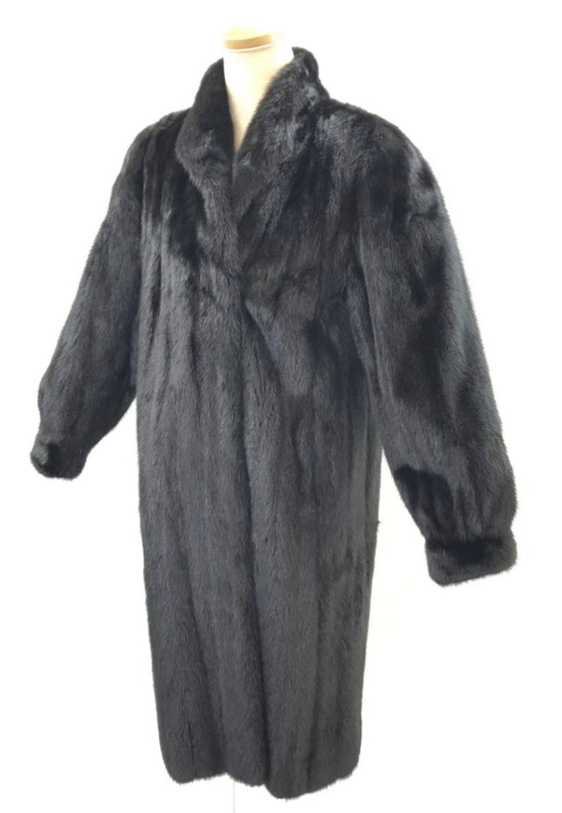 [買取事例 ] MOON BAT ムーンバット FLASH 毛皮 ファー ミンク セミロング コート ロングコート レディース ブラック 13